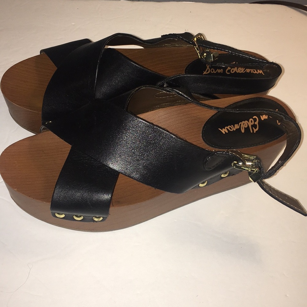 Sam Edelman wedge sandals size 9 leather